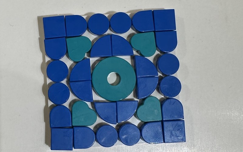 Mosaico LEGO®, foto del resultado terminado