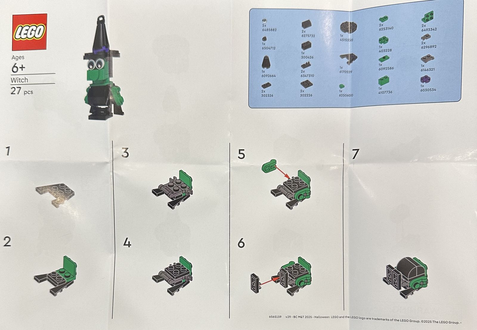 Página 1 de las instrucciones de Witch
