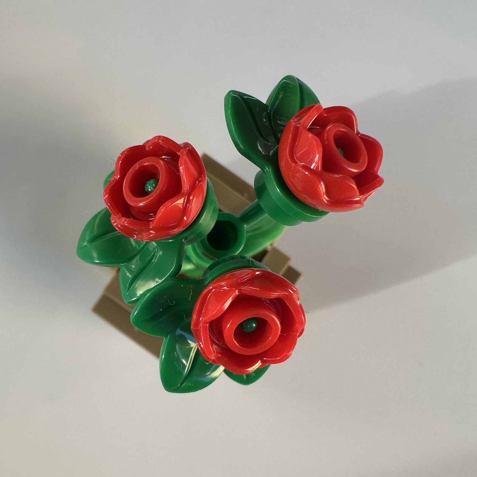 Flores LEGO® terminadas, vista cenital