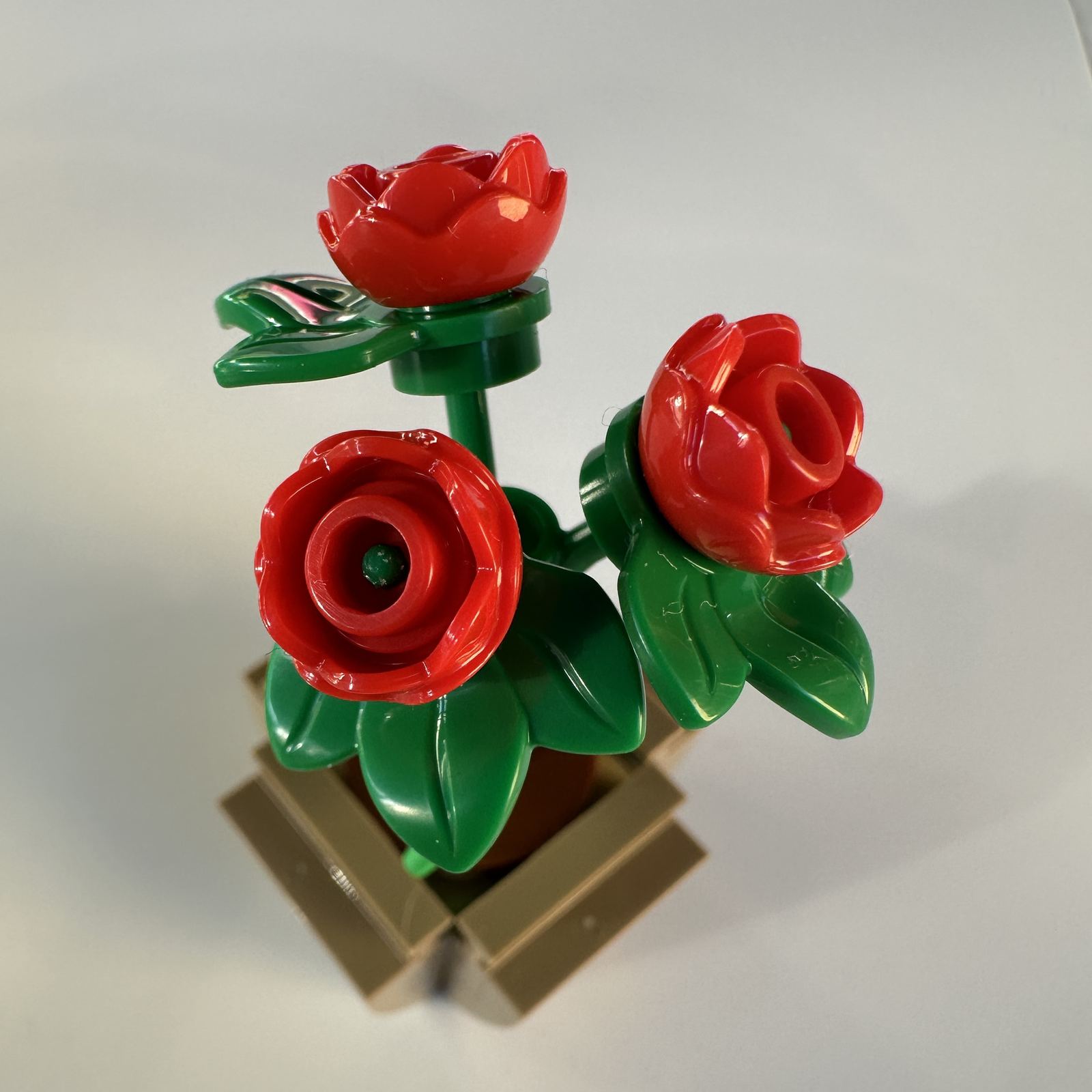 Flores LEGO® terminadas, otro ángulo
