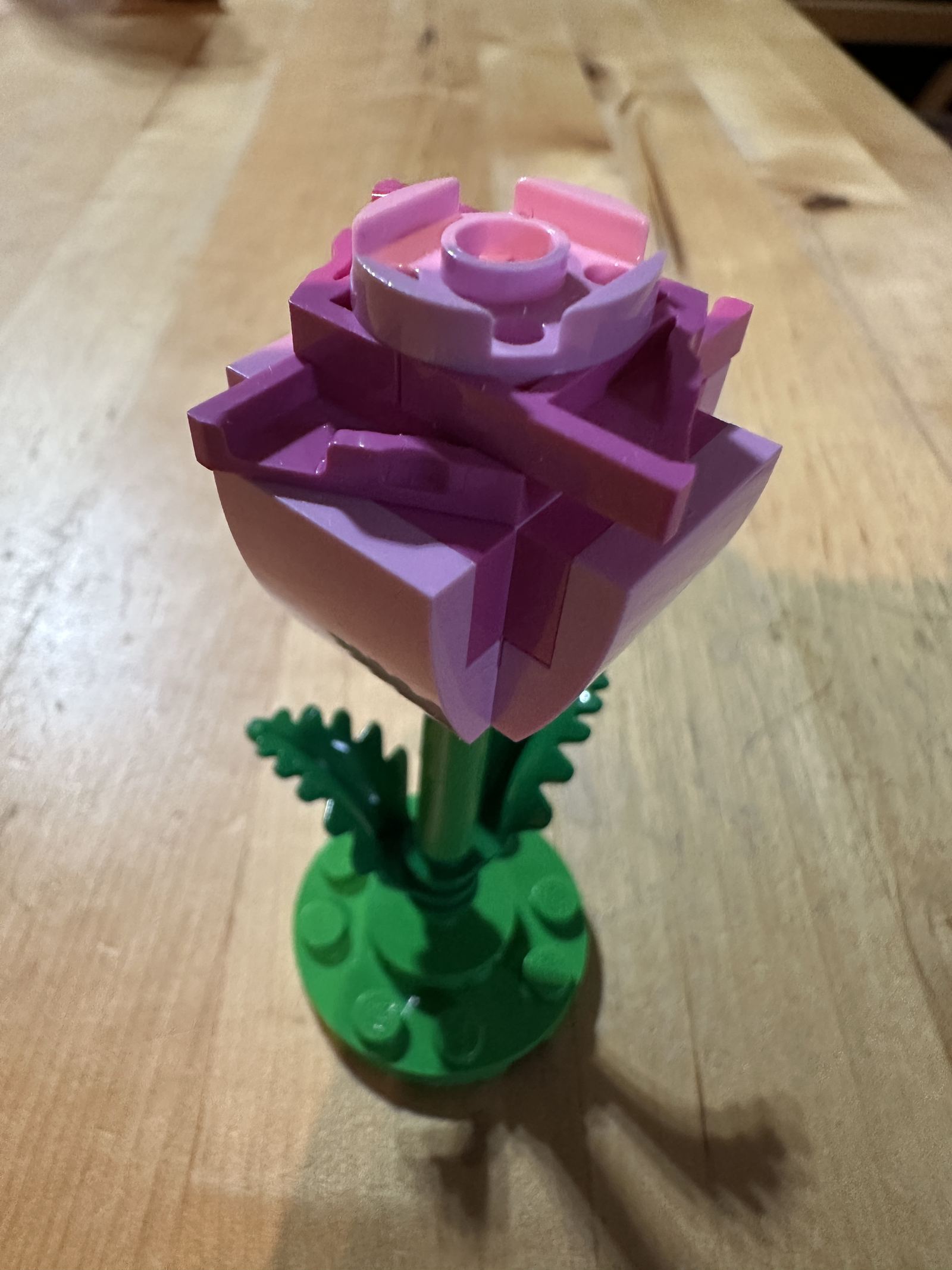 Rosa LEGO® terminada, vista cenital