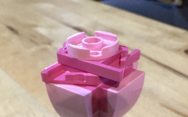 Rosa LEGO®, foto del resultado terminado