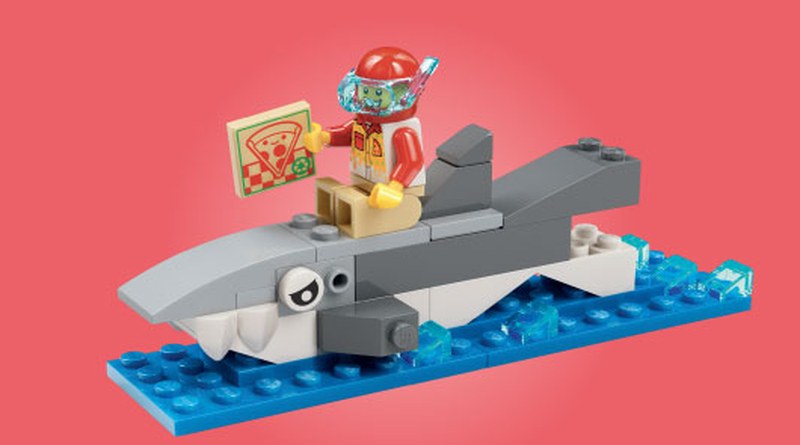 Turbo Shark Delivery, recorte del cartel oficial del taller LEGO®